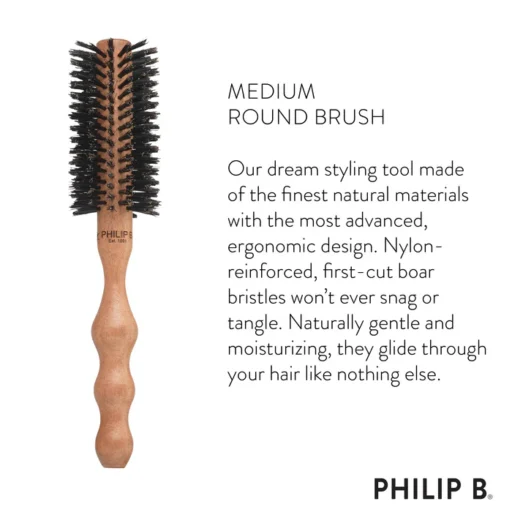 Philip B. Medium (55mm) Round Hairbrush - Image 3